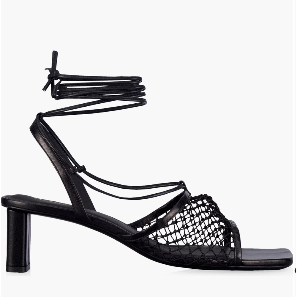 FRAME Le Adelaide Crochet Lace Up Sandal Sz 38.5